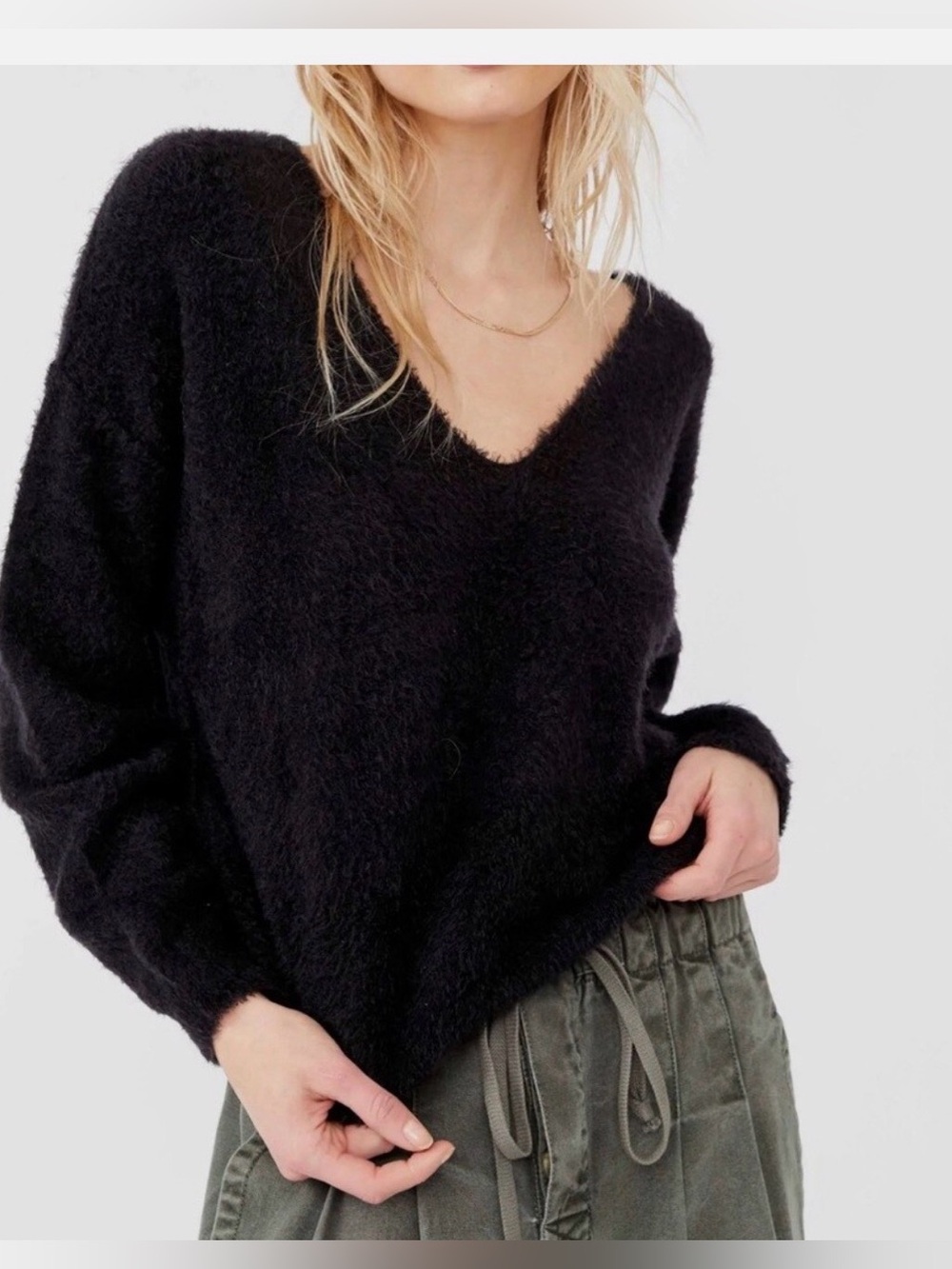 Free people v neck sweater size L